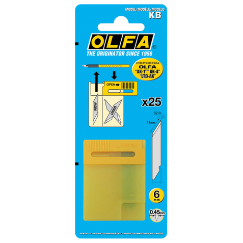 Lame de réserve Olfa KB blister 25 pièces