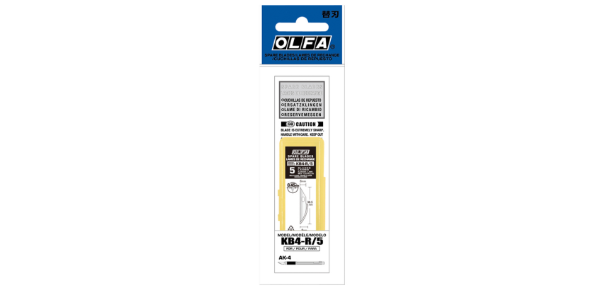 Olfa KB4-R spare blade blister pack of 5 pieces