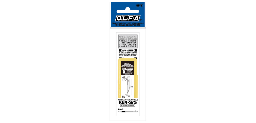 Olfa KB4-S Spare Blade Blister Pack of 5 Pieces