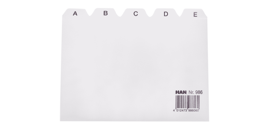 Intercalaire Han aplhabet A6 HA-986 gris clair