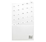 Light gray Han alphabet A6 HA-986 divider