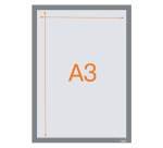 Infokader Nobo zelfklevend A3 zilver 2 stuks