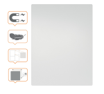 Whiteboard Nobo frameloos modulair magnetisch 60x45cm