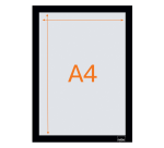 Infokader Nobo zelfklevend A4 zwart 2 stuks