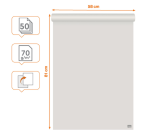 Flipoverpapier Nobo gerecycled 58x81cm dubbelzijdig plano 50vel