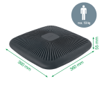 Coussin d'assise Leitz Ergo gris foncé