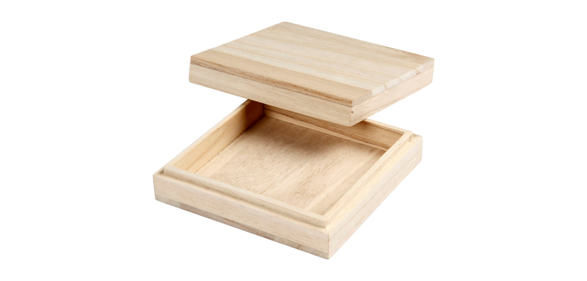 Boîte en bois Crativ Company 10x10x3cm