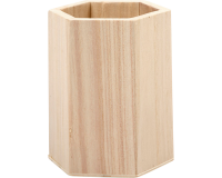 Pot à crayons Creativ Company hexagonal 10,5x8cm contreplaqué