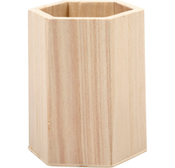 Pot à crayons Creativ Company hexagonal 10,5x8cm contreplaqué