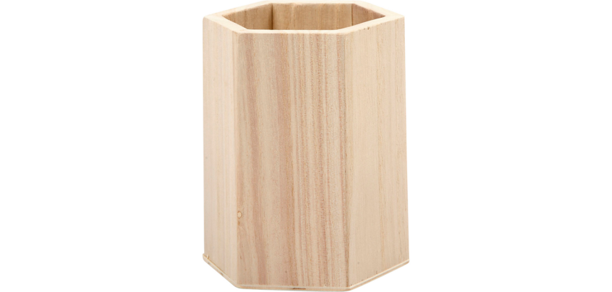 Hexagonal pencil holder Creativ Company 10.5x8cm plywood
