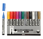 Feutre pour verre & porcelaine Creativ Company 1-2mm set 12 couleurs