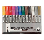 Feutre pour verre & porcelaine Creativ Company 1-2mm set 12 couleurs