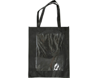 Sac personnalisable Creativ Company 42x34x12cm avec pochette plastifié noir