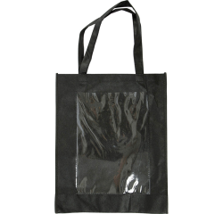 Sac personnalisable Creativ Company 42x34x12cm avec pochette plastifié noir