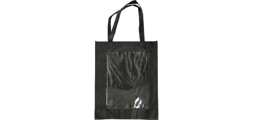 Sac personnalisable Creativ Company 42x34x12cm avec pochette plastifié noir