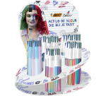 Stylo bille BIC 4 couleurs Medium assorti présentoir 60 pièces