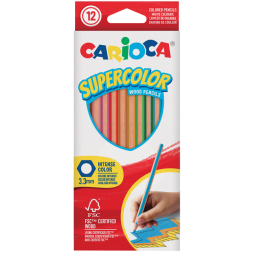 Crayon de couleur Carioca Supercolor set 12 couleurs