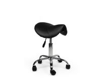 Zadelkruk Office laag harde wielen zw