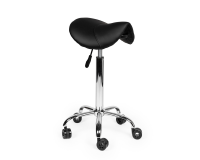 Zadelkruk Office hoog harde wielen zw