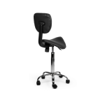 Zadelkruk Office rugleuning medium harde wielen zw