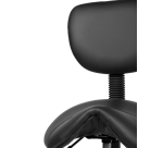 Zadelkruk Office rugleuning medium harde wielen zw