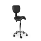 Zadelkruk Office rugleuning medium harde wielen zw