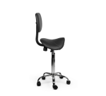 Zadelkruk Office rugleuning medium harde wielen zw