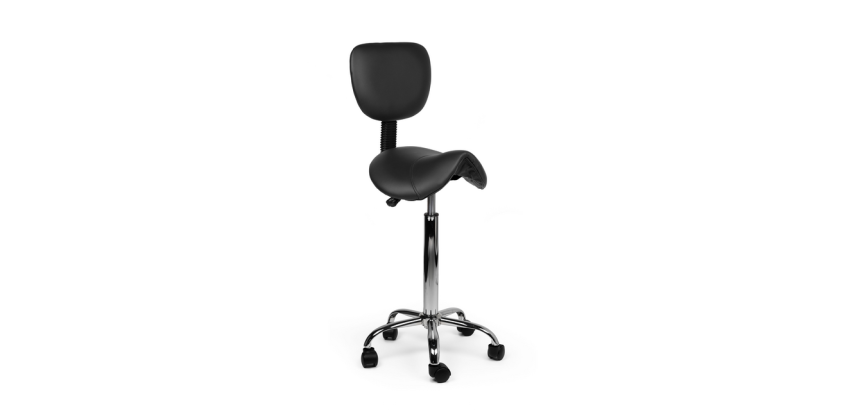 Siège amazone Office dossier Haut roulettes dures noir