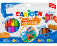 Verfstift Carioca Temperello set à 24 kleuren