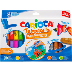 Verfstift Carioca Temperello set à 24 kleuren