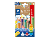 Crayon de couleur Staedtler Noris jumbo set 10+2 couleurs gratuites