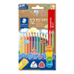 Crayon de couleur Staedtler Noris jumbo set 10+2 couleurs gratuites