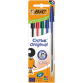 Balpen Bic Cristal medium assorti blister à 5 stuks