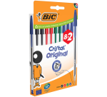 BIC Cristal Medium Blue Ballpoint Pen Blister Pack of 8 + 2 Free