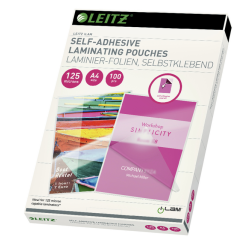 Pochette de plastification Leitz iLAM A4 autocollant 2x 125 microns EVA 100 pièces
