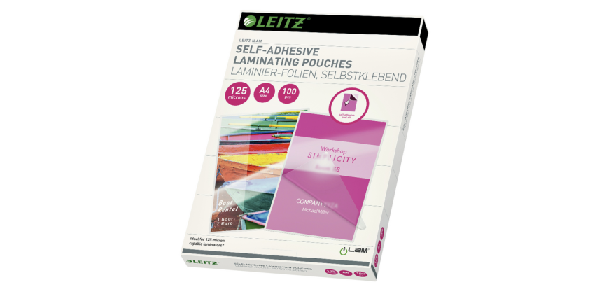 Leitz iLAM Laminierfolie A4 selbstklebend 2x 125 Mikron EVA 100 Stück