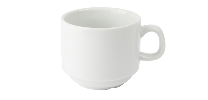 Olympia Whiteware 200ml white tea cup box of 12 pieces