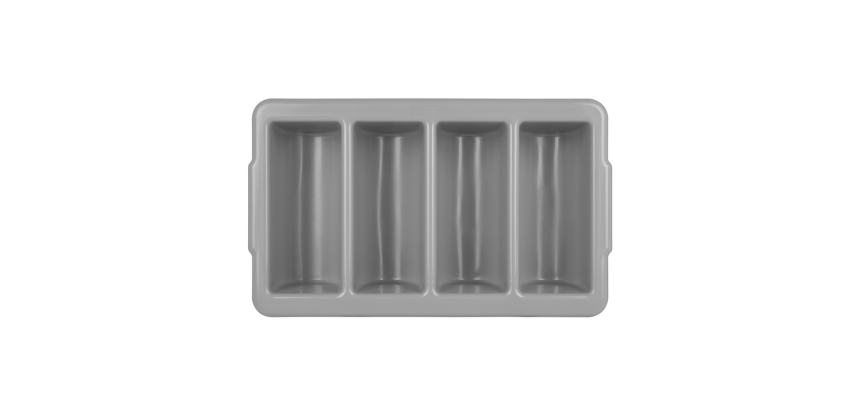 Bestekbak Olympia Kristallon 4 vakken GN 1/1 grijs