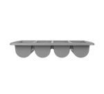 Bestekbak Olympia Kristallon 4 vakken GN 1/1 grijs