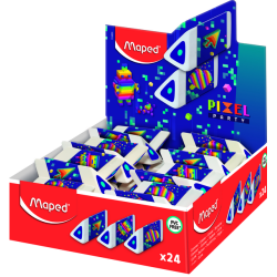 Gomme Maped Pixel Party Pyramid présentoir 24 pièces