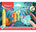 Crayon à la cire Maped Jungle Fever Jumbo set 12 couleurs