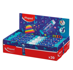 Gomme tube Maped Pixel party présentoir 20 pièces