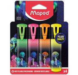 Markeerstift Maped Deepsea Paradise set à 4 kleuren