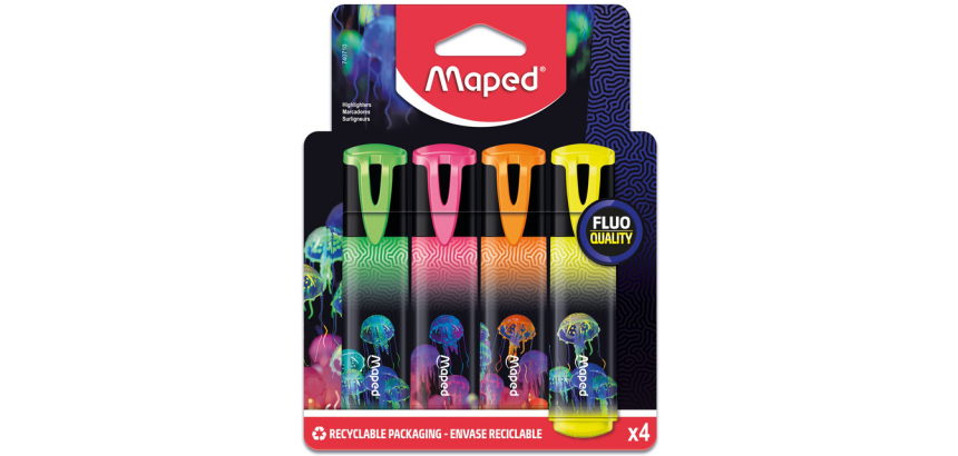 Surligneur maped Deepsea Paradise set 4 couleurs