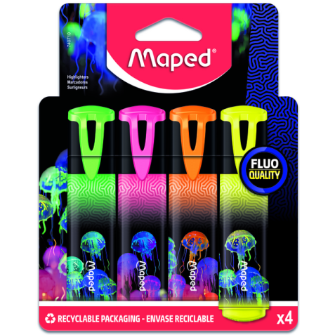 Markeerstift Maped Deepsea Paradise set à 4 kleuren