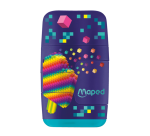 Taille-crayon Maped Pixel Party Connect 2 trous avec gomme présentoir 20 pièces