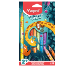 Crayon de couleur Maped Jungle Fever Jumbo set 12 couleurs