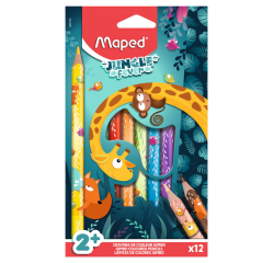 Kleurpotlood Maped Jungle Fever jumbo set à 12 kleuren