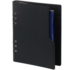 Organiseur Kalpa Clipbook A4 inclusif agenda 2025-2026 7 jours/2 pages nervuré noir