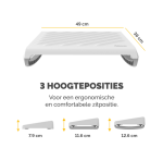 Voetensteun Fellowes Breyta wit